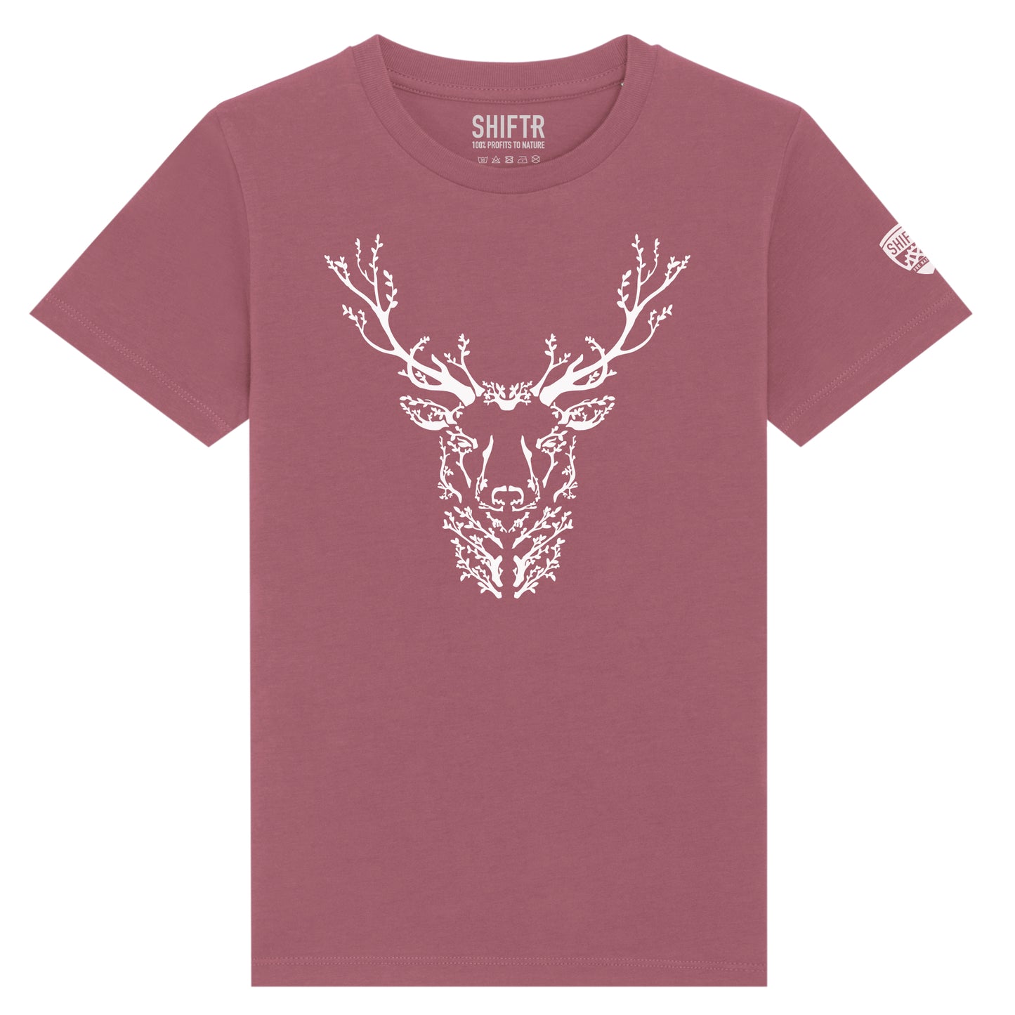 The Deer Kids T-shirt - Dark Rose