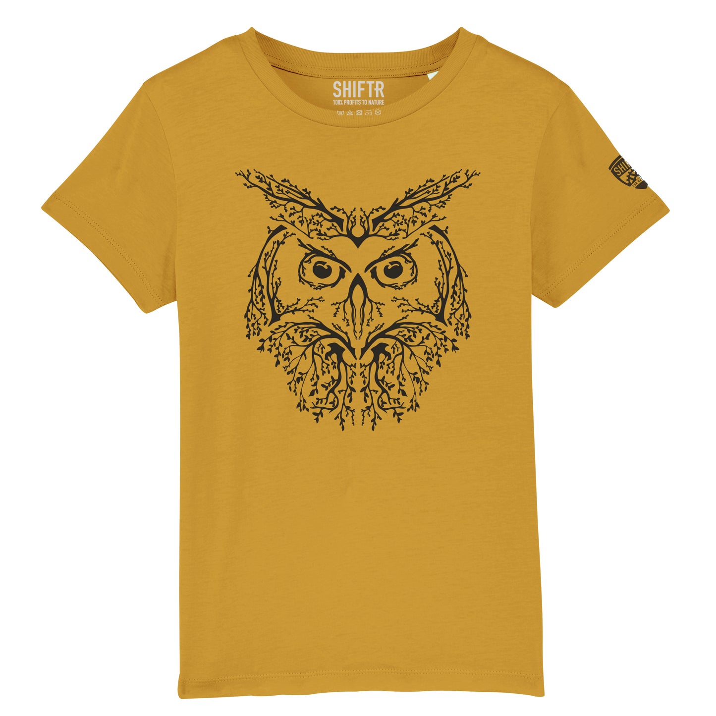 The Owl Kids T-shirt - Ocher